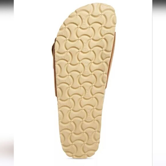 Birkenstock Brown Slide Sandals with Gold Buckle SIZE 39 - Picture 4 of 13